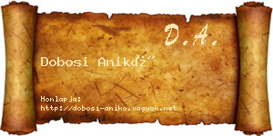 Dobosi Anikó névjegykártya