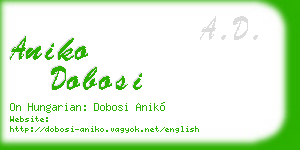 aniko dobosi business card